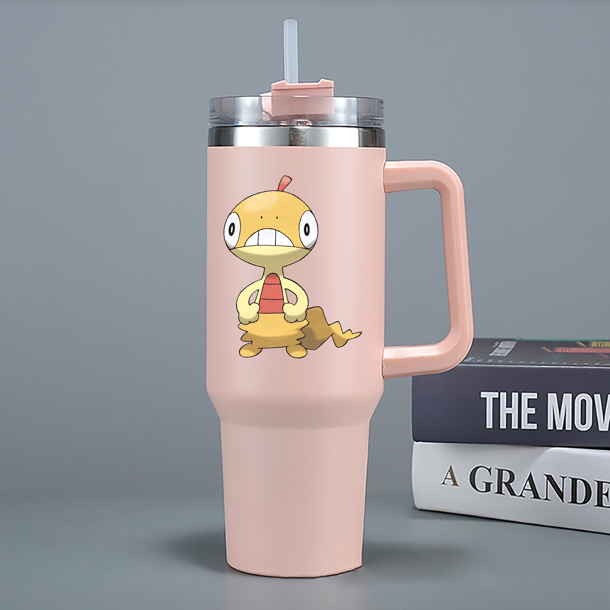 （画像用） ポケットモンスター Pokémon 1200mL車用タンブラー - クリスタルステッカー（プラスチックストロー付き）